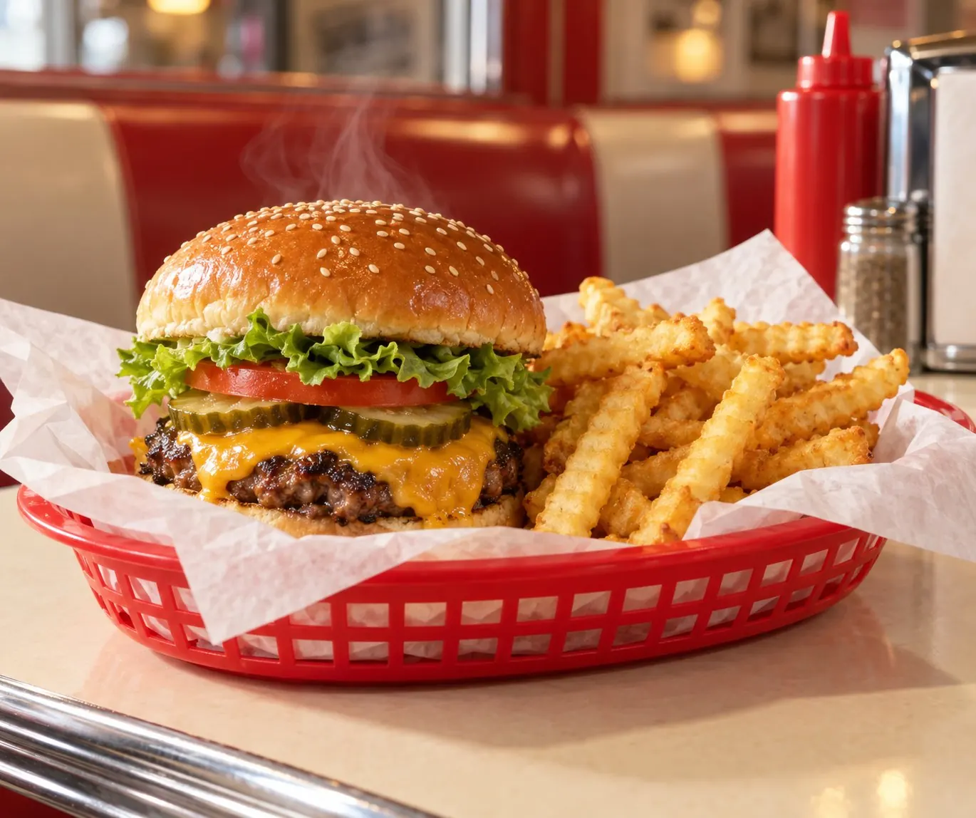 Mom's Famous Signature Cheeseburger